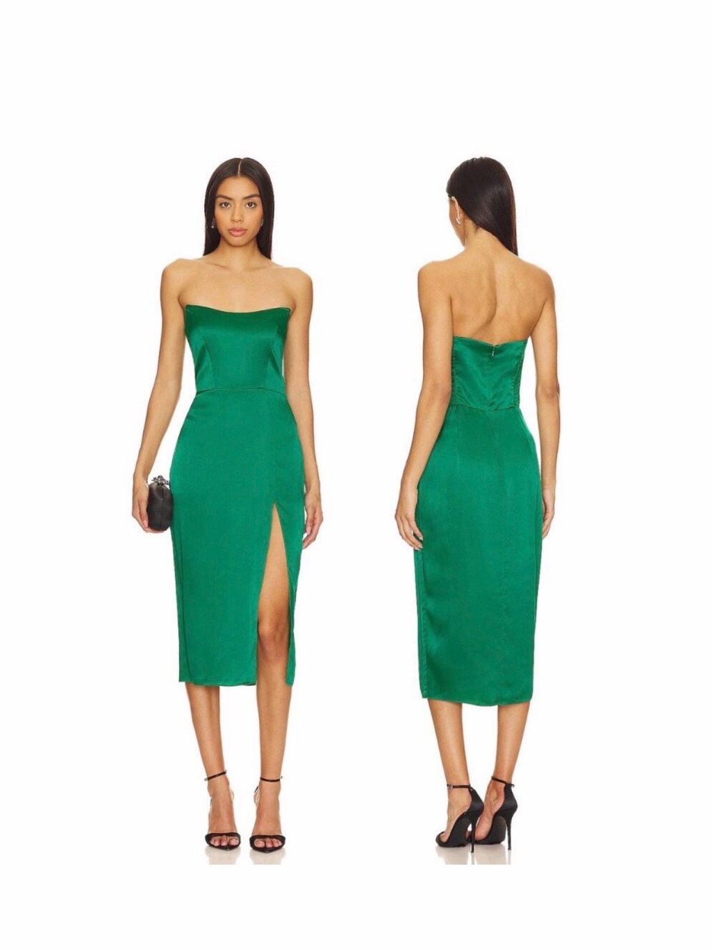 Amanda Uprichard Green Strapless Dress
